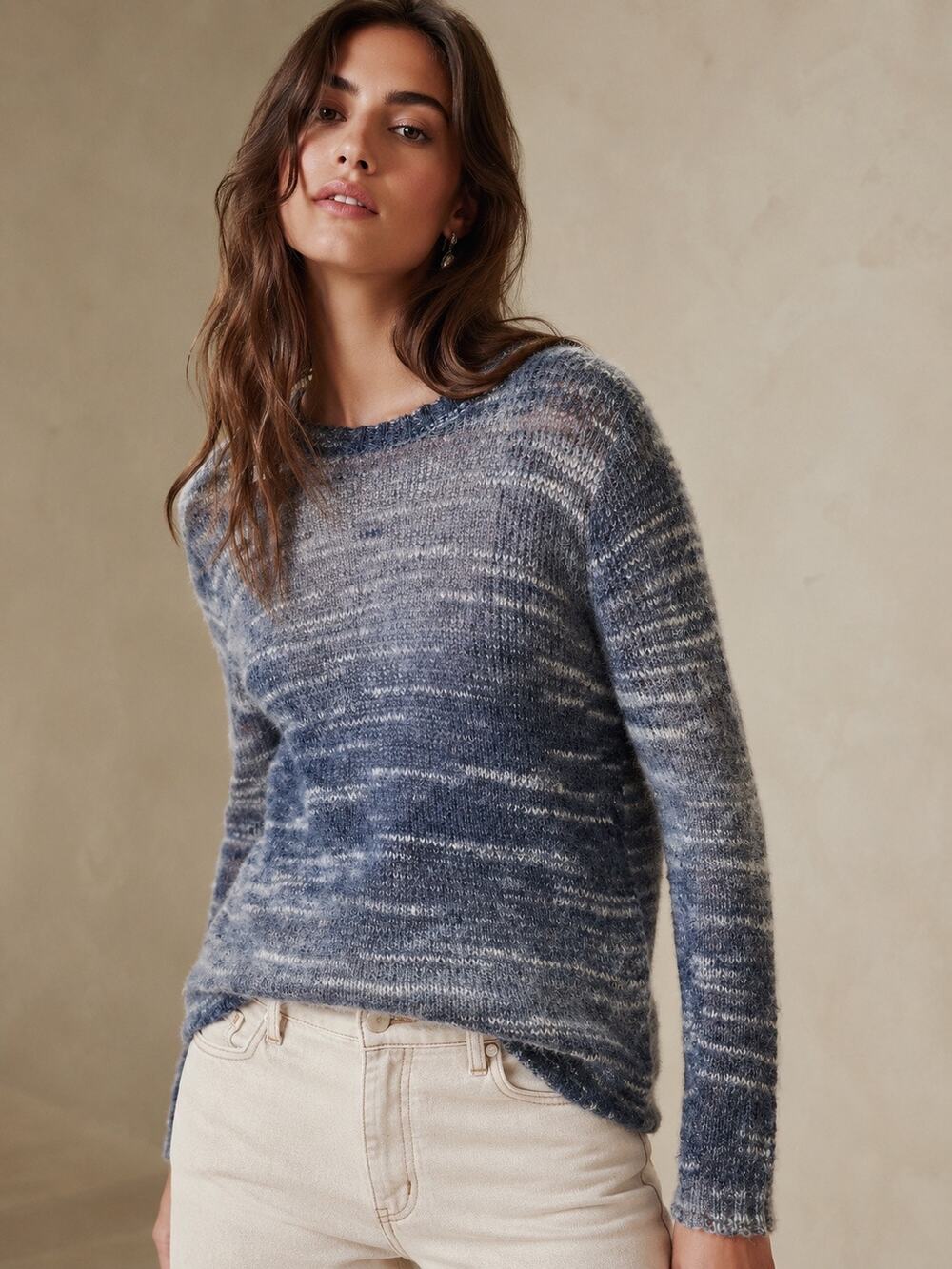 RUBBISH Womens Wool Blend Backless Spacedye Long Sleeve Sweater Top Size XS
